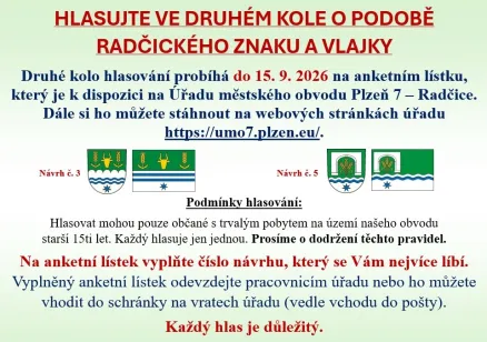 Druhé kolo HLASOVÁNÍ O PODOBĚ ZNAKU A VLAJKY OBVODU