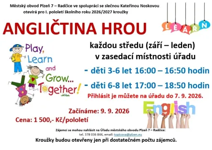 Kroužky ANGLIČTINA HROU pro děti