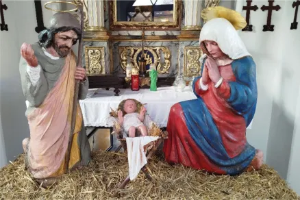 Černice mají nově svůj betlém, autorem je akademický malíř Jaroslav Šindelář