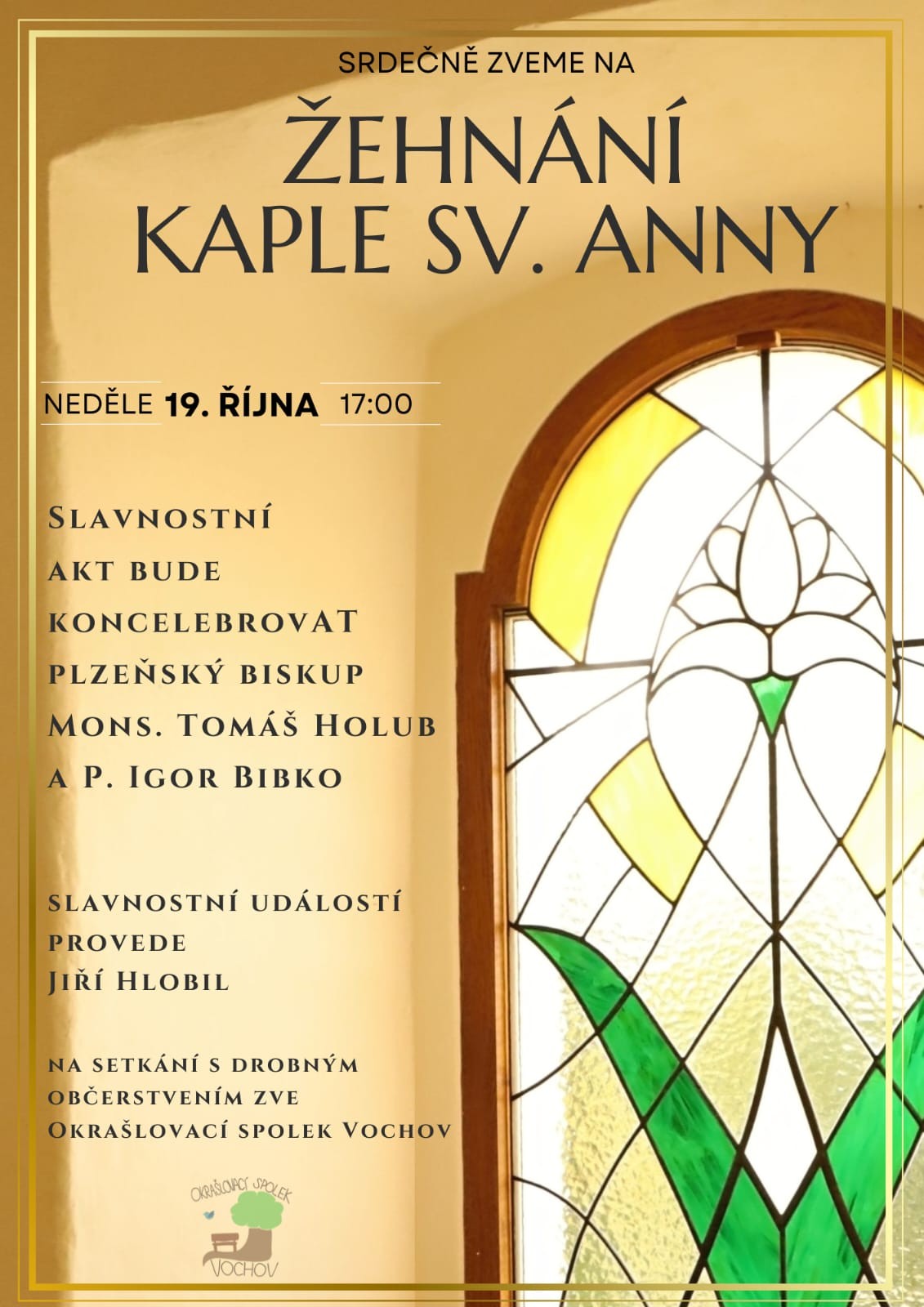 Žehnání kaple - Vochov