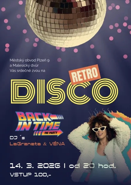 Retro disco párty 14. 3. 2026