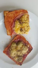 Pv 6.A fotky pomazánky, pudinkový pohár, ovocný salát, pizza z toastového chleba
