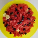 Pv 6.A fotky pomazánky, pudinkový pohár, ovocný salát, pizza z toastového chleba
