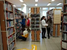 8.ročníky v knihovně (8.A, B, D) - prosinec 2021