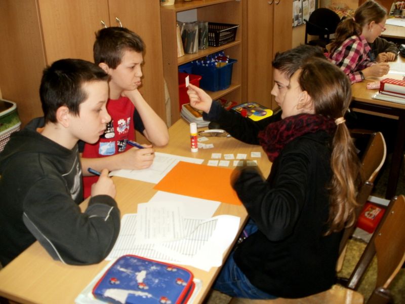 Skupinová práce v hodině slohu