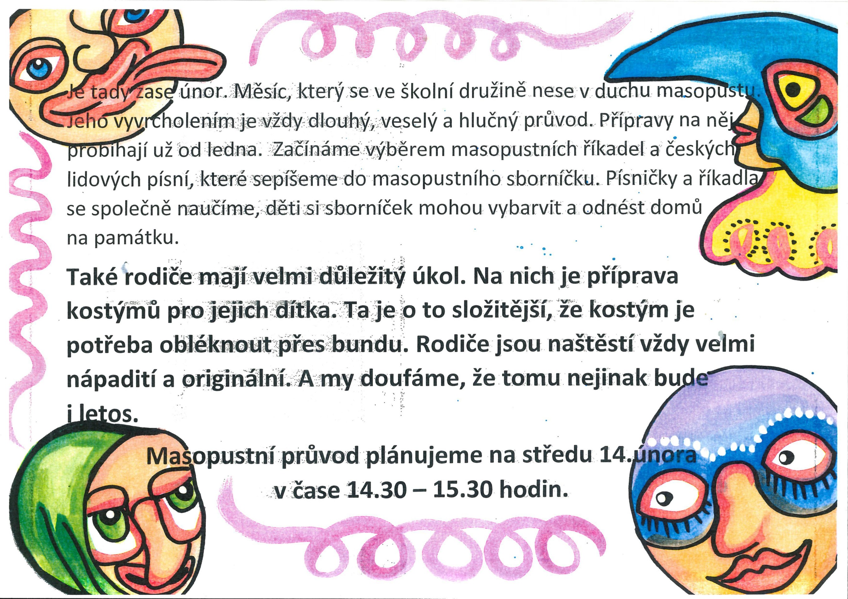 Připravujeme masopustní průvod