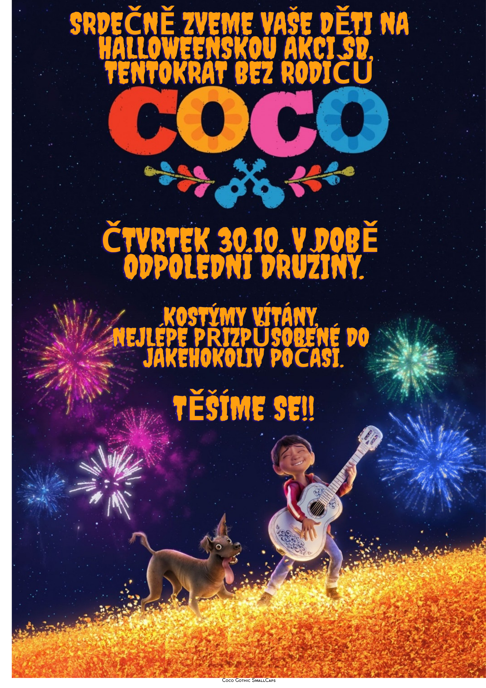 Halloween 30.10. masky
