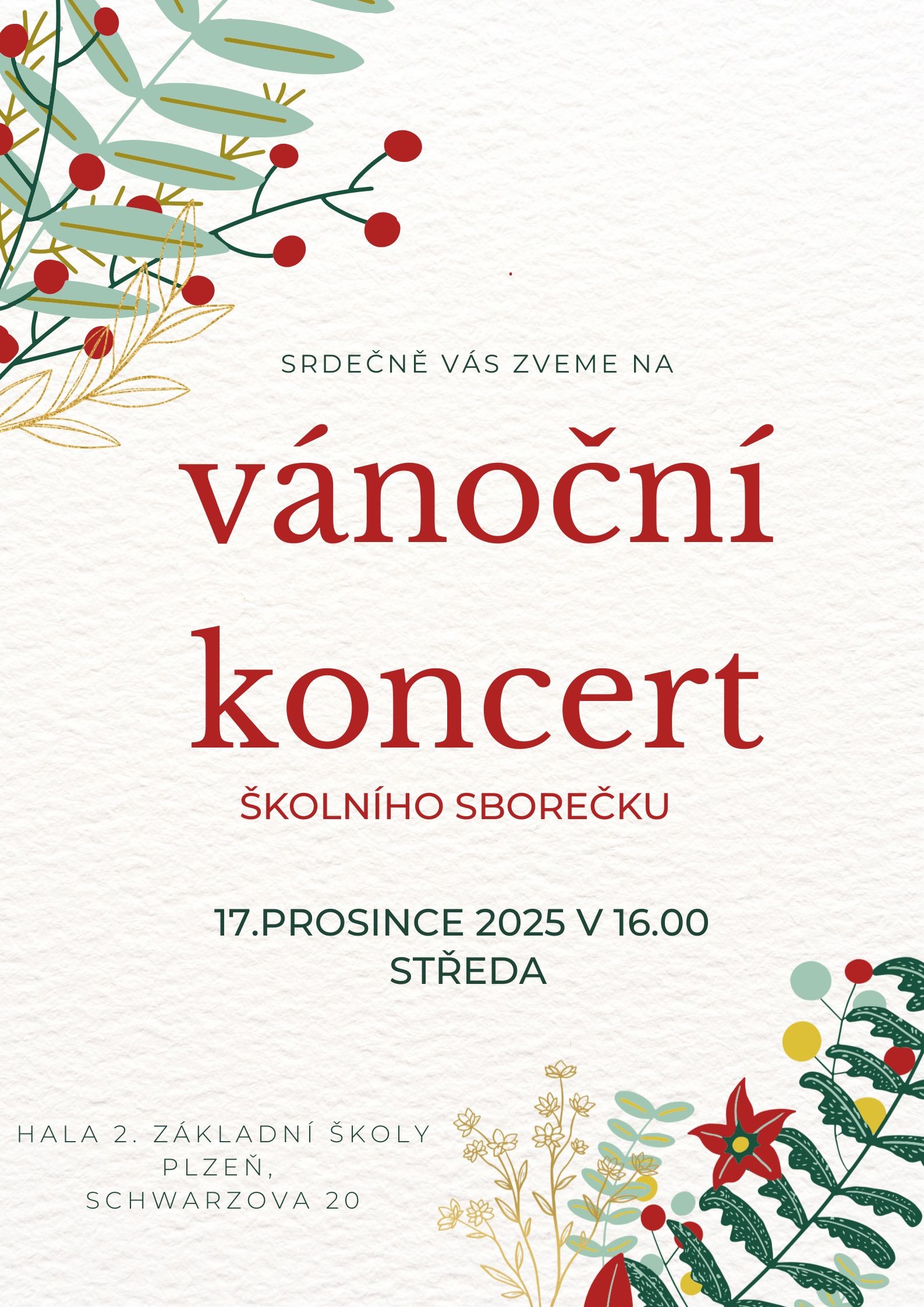 Vánoční koncert školního sborečku