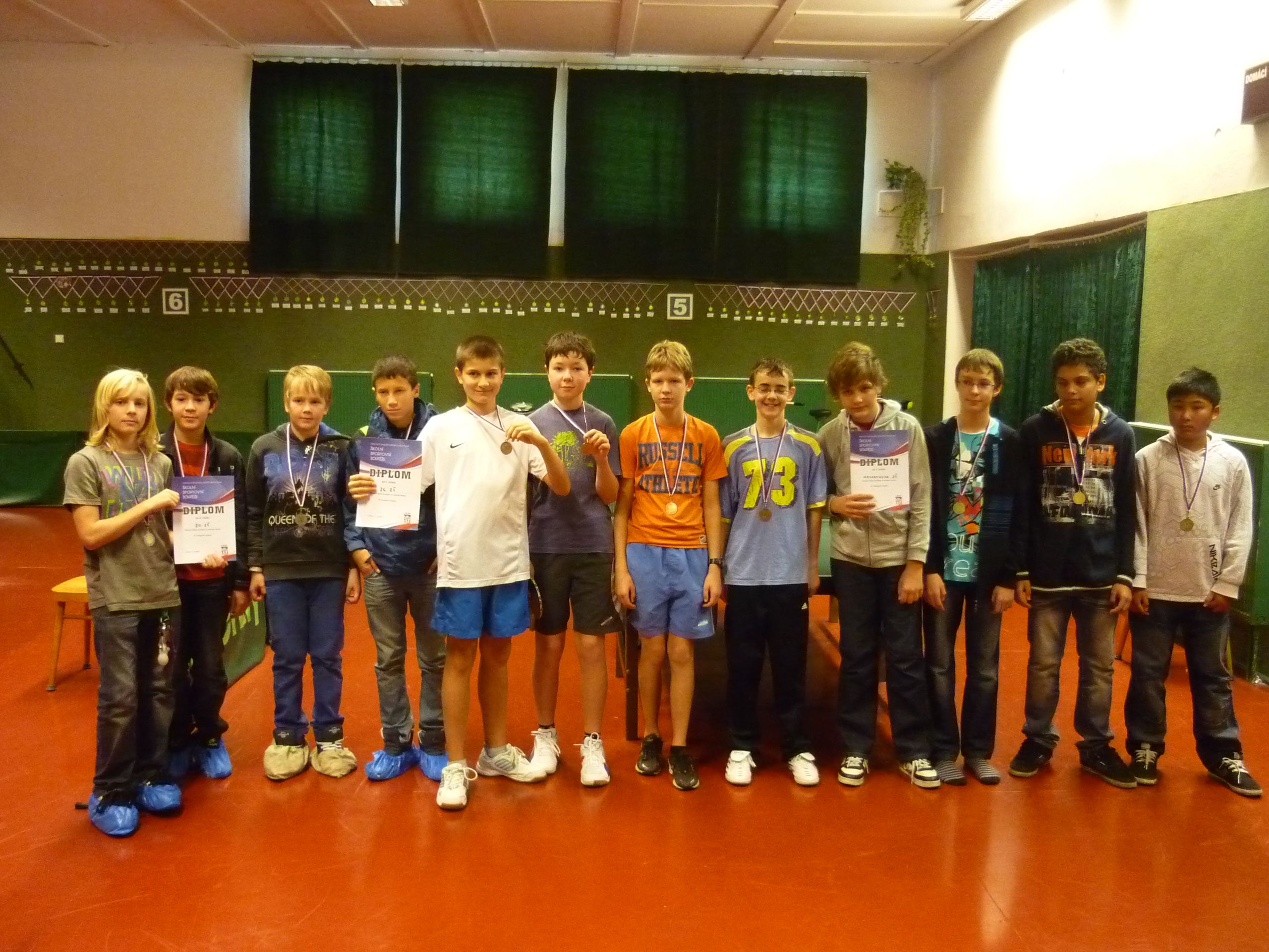 Okresní kolo ve stolním tenisu