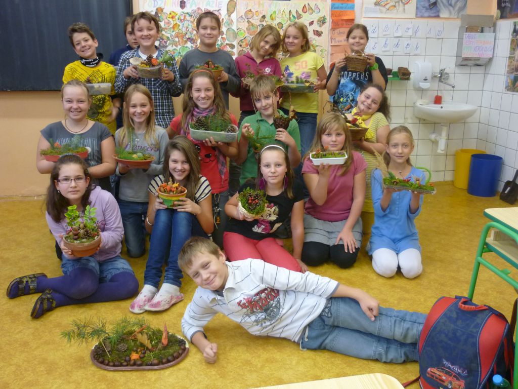 Podzimní tvoření ve třídě  V. A