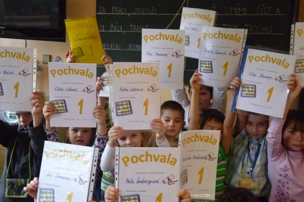 Pátý měsíc u prvňáčků aneb naše první vysvědčení