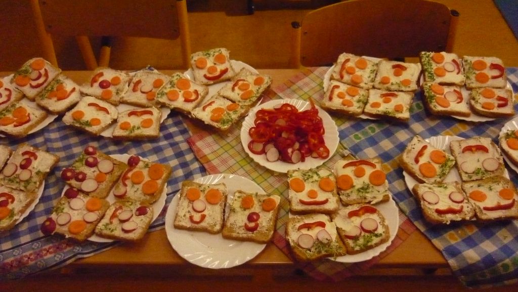 Zdravá svačinka - prvňáci páťákům