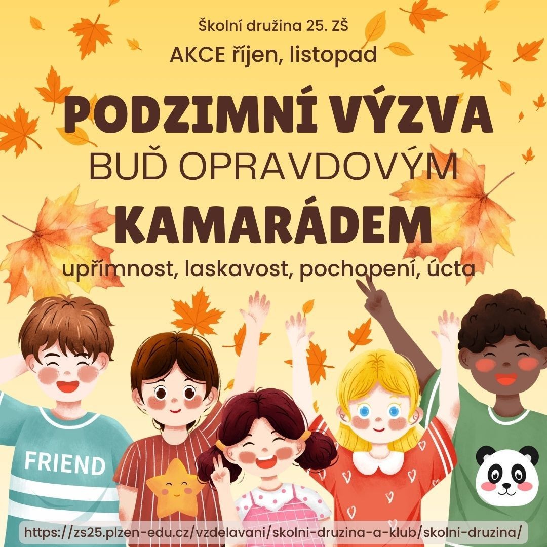 Podzimní výzva - buď opravdovým kamarádem ŠD-ŠK 2025