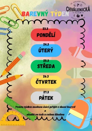Barevný týden ve školní družině a školním klubu 