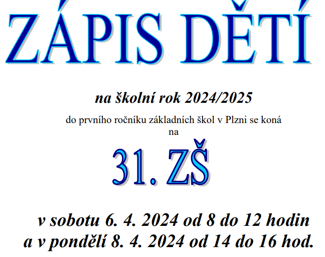 Kritéria pro přijímání žáků do 1. ročníku a termíny zápisu 