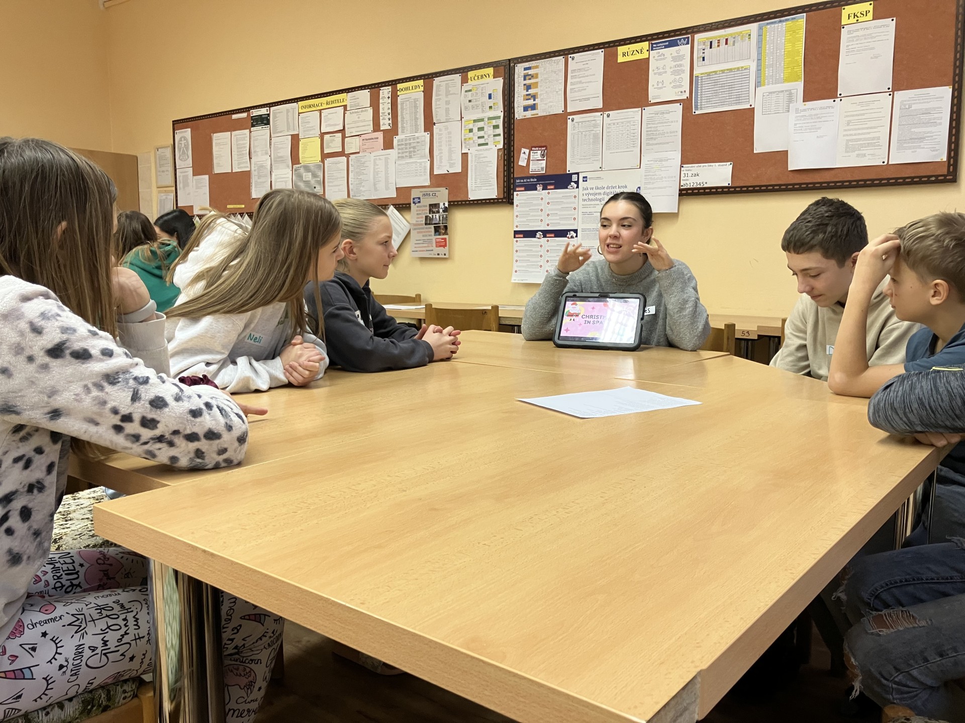 Zahraniční návštěva ve třídách