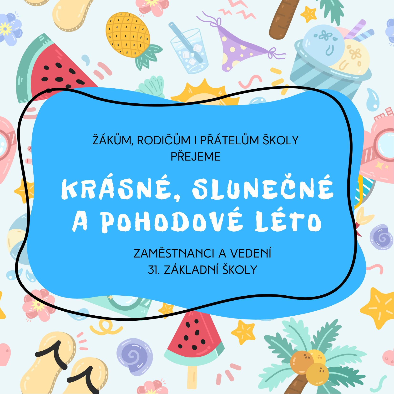 Přání krásných prázdnin