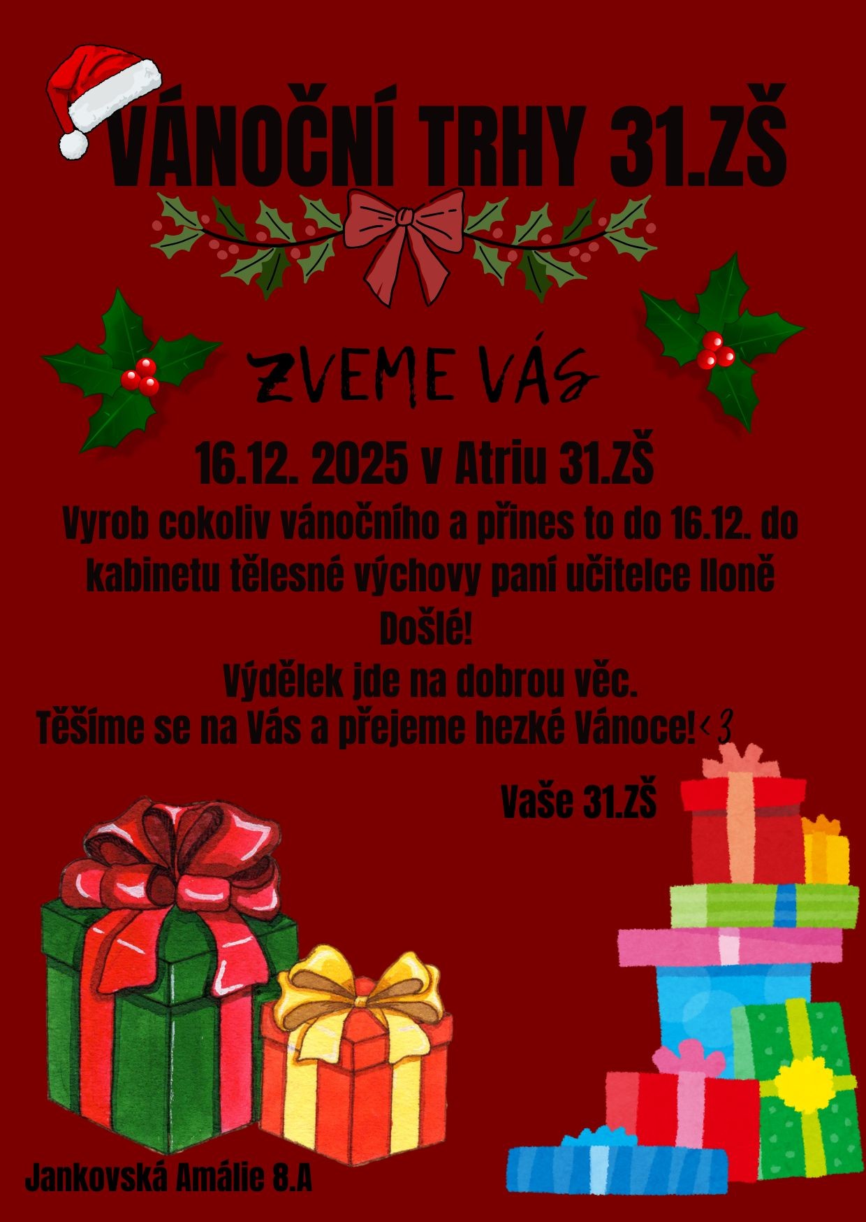 Vánoční trhy 31. ZŠ