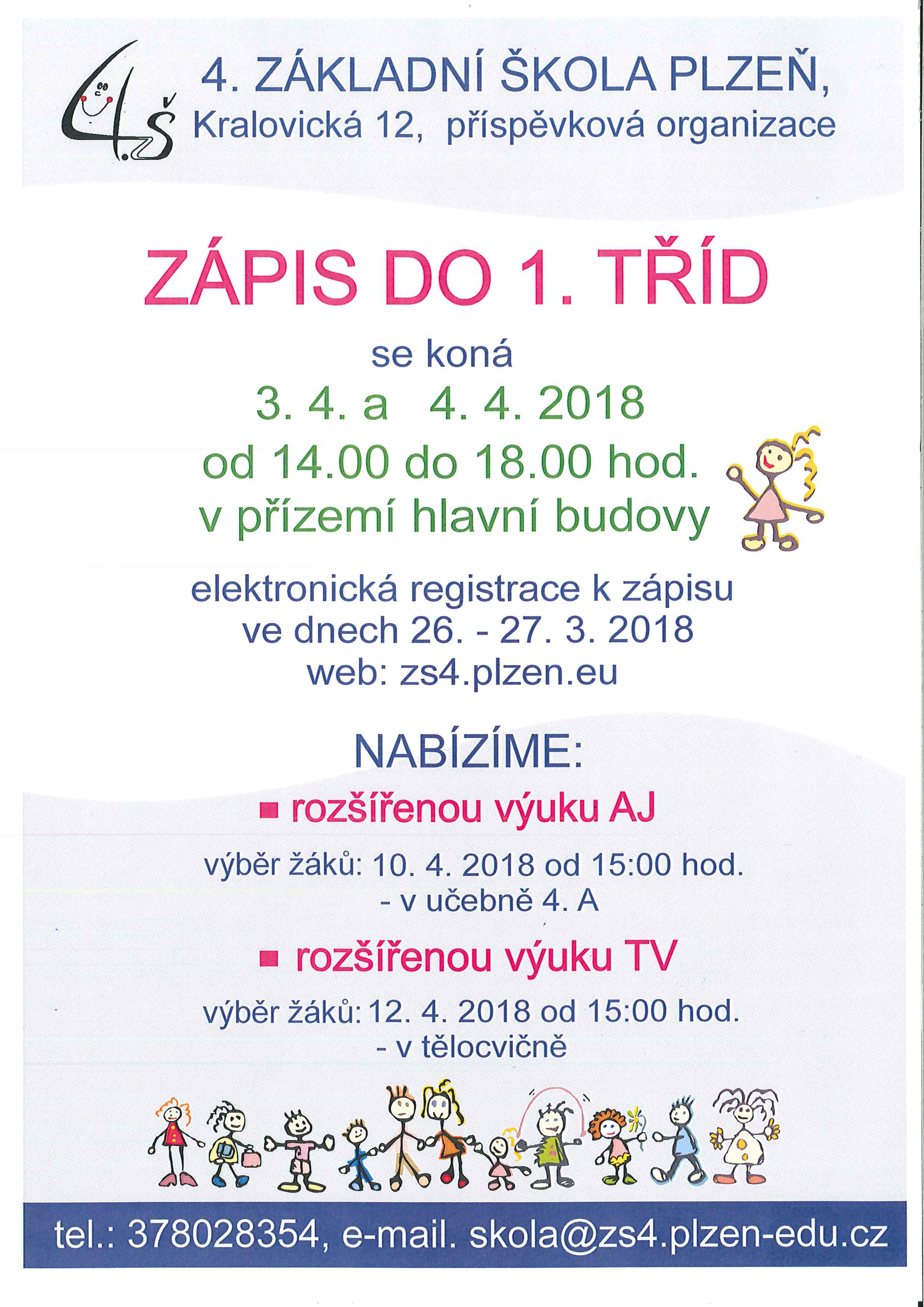 ELEKTRONICKÁ REGISTRACE K ZÁPISŮM 
