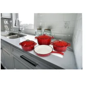 7 Piece Cast Iron Cookware Pots
