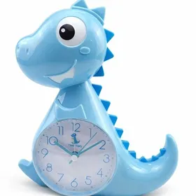 Dinosaur-Shaped Analog Alarm Table Clock