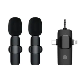 3-in-1 Wireless Lavalier Microphone Noise Canceling Microphone