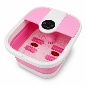 Foldable Foot Spa Bath Massager with Heat, Bubbles and Roller Massage