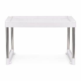1-Tier White Kitchen Storage Rack