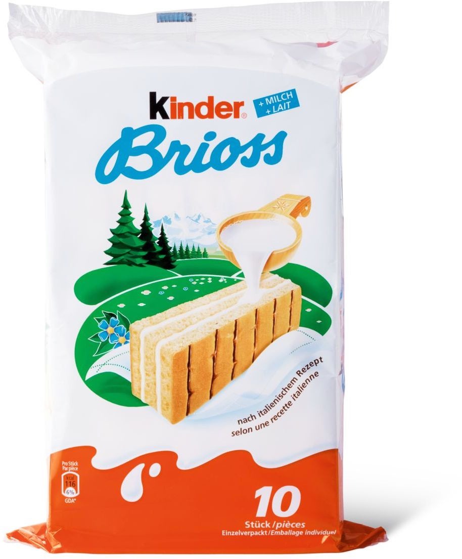 KINDER BRIOSS classica al latte FERRERO 10 brioches kg 0,280 eBay