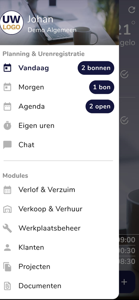 werkbon app voor urenregistratie