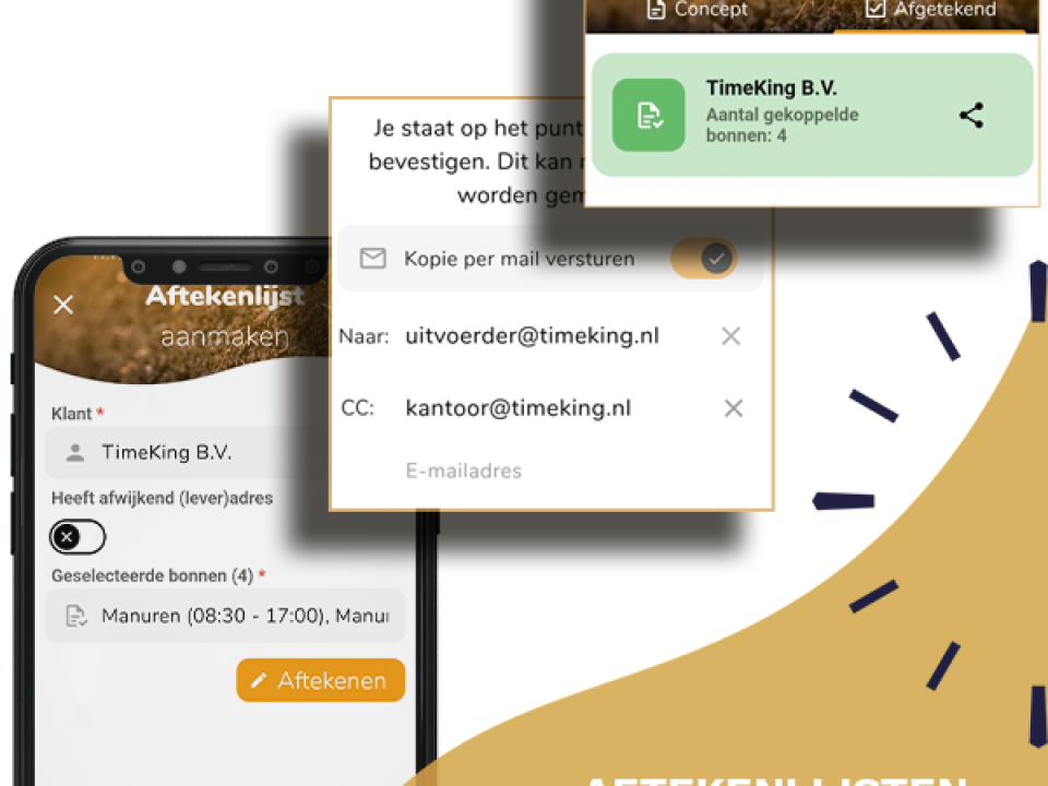 Opdrachten digitaal laten aftekenen
