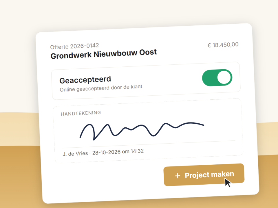 Offertes maken, versturen en laten accepteren in TimeKing