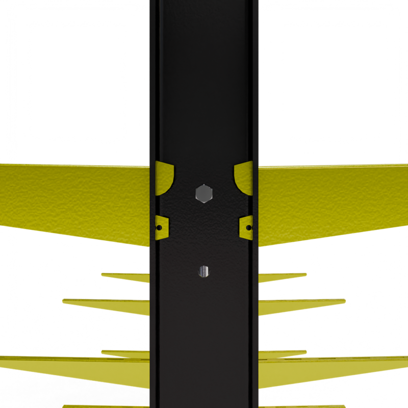 Detail shot draagarmstelling licht binnen 8