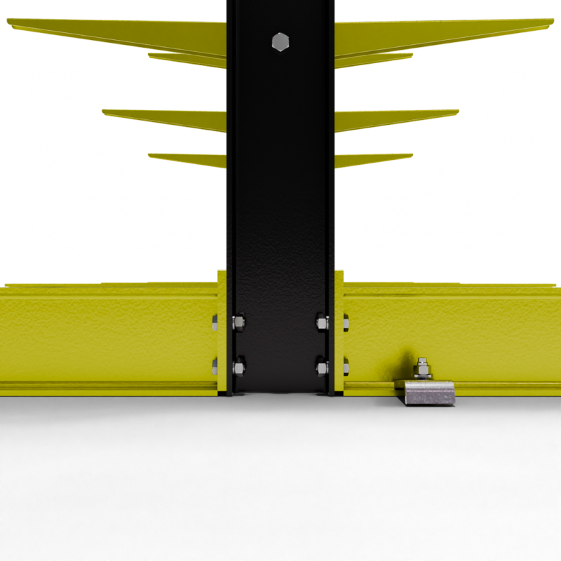 Detail shot draagarmstelling licht binnen 10