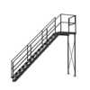 Bordestrap links roostertrede Hoogte 2800mm Breedte 900mm Koker