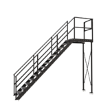 Bordestrap links roostertrede Hoogte 2800mm Breedte 900mm Koker