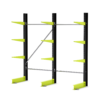 Draagarmstelling licht met legborden Hoogte 2000mm I Arm 3x 600mm I Lengte 2000mm I Enkelzijdig