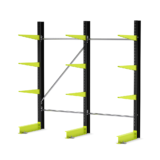 Draagarmstelling licht met legborden Hoogte 2000mm I Arm 3x 600mm I Lengte 2000mm I Enkelzijdig