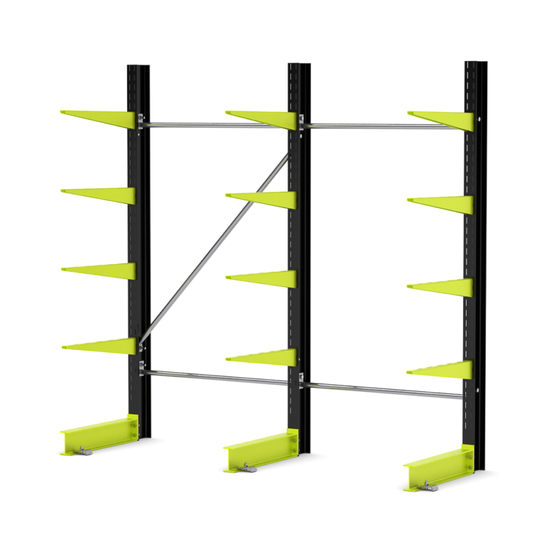Draagarmstelling inhaak licht Hoogte 2000mm Arm 4x 600mm Lengte 2000mm Enkelzijdig
