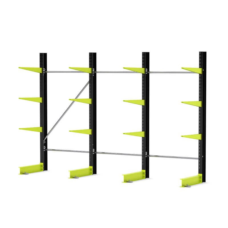 Draagarmstelling inhaak licht Hoogte 2000mm Arm I 3x 600mm I Lengte 3000mm I Enkelzijdig