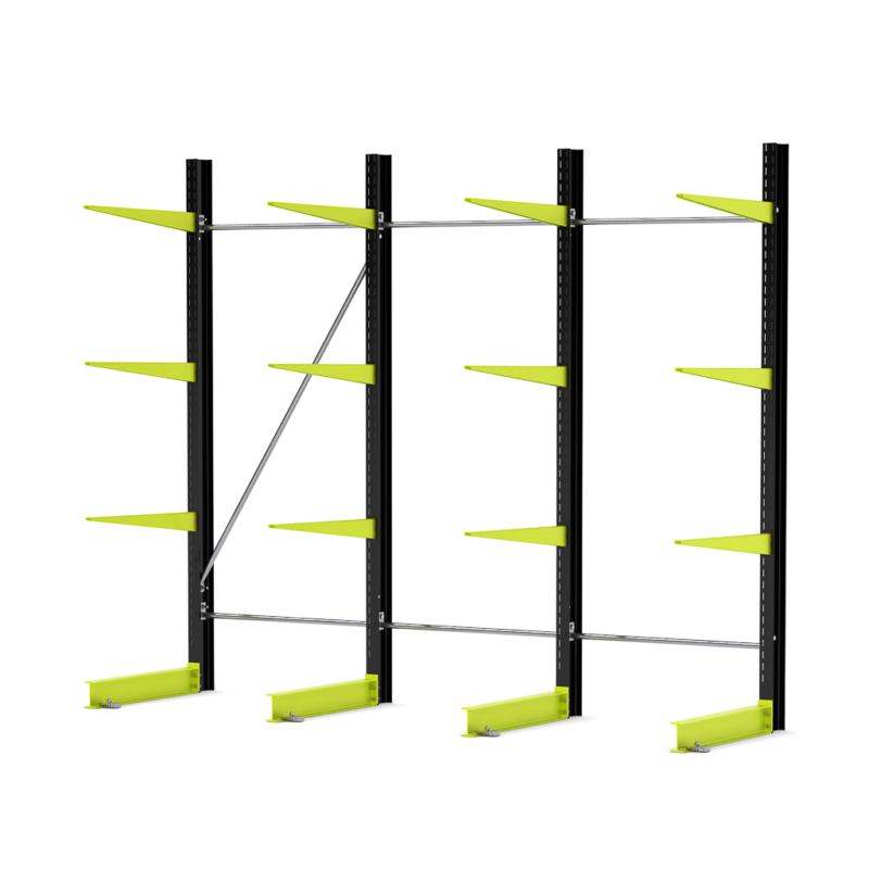 Draagarmstelling inhaak licht Hoogte 2500mm Arm3x 800mm Lengte 3000mm Enkelzijdig