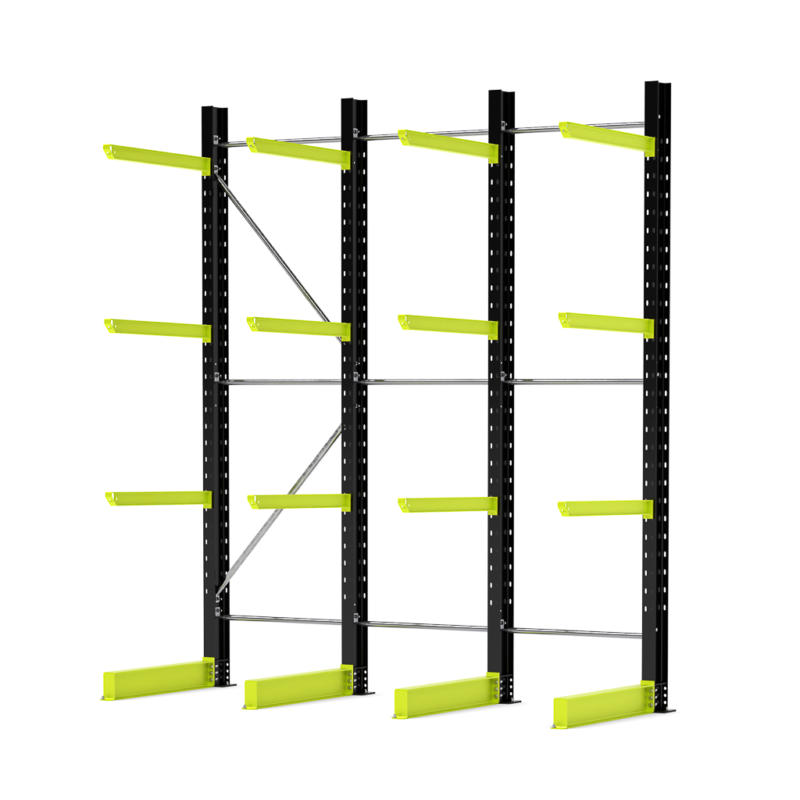 Draagarmstelling inhaak medium Hoogte 3500mm Arm 3x 1000mm Lengte 3000mm Enkelzijdig