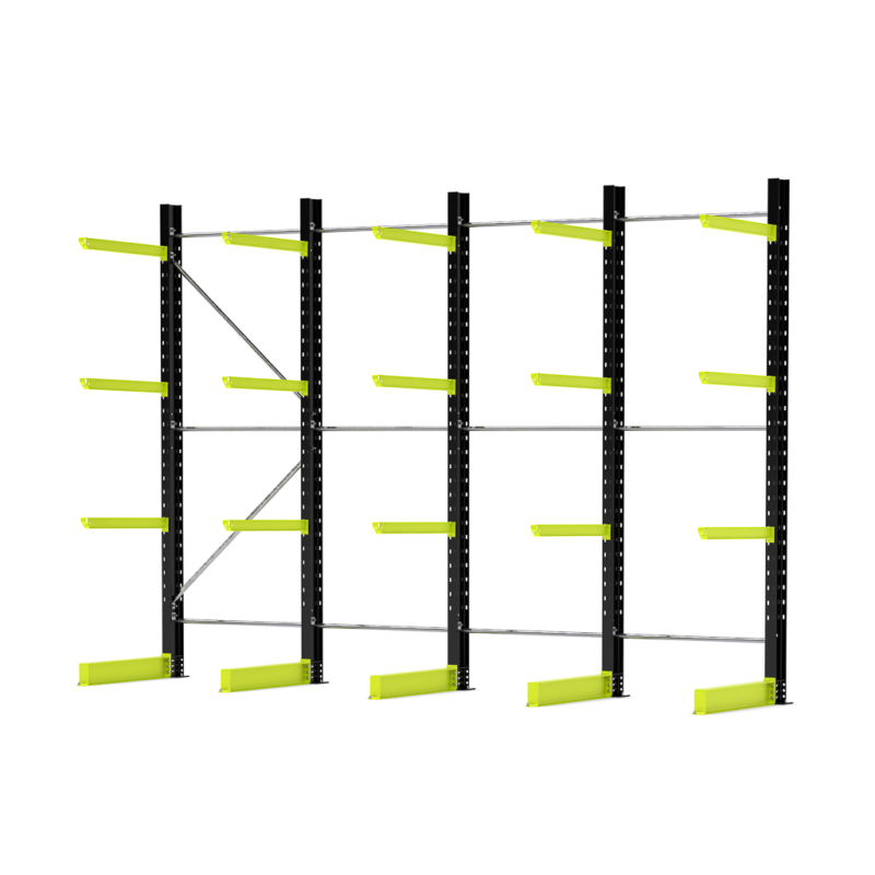 Draagarmstelling inhaak medium Hoogte 3500mm Arm 3x 1000mm Lengte 5000mm Enkelzijdig