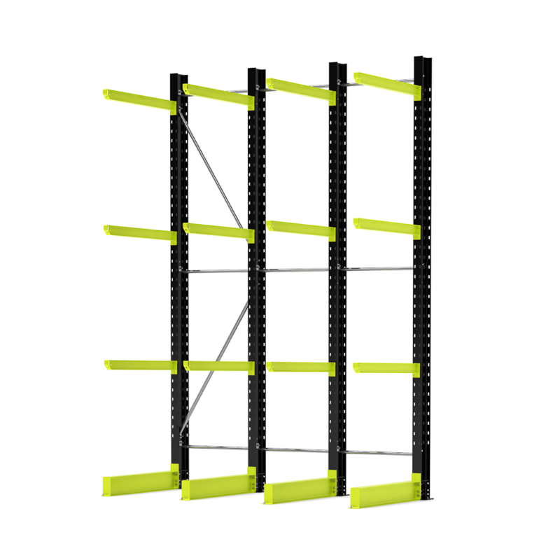 Draagarmstelling inhaak zwaar Hoogte 4500mm Arm 3x 1200mm Lengte 3000mm Enkelzijdig