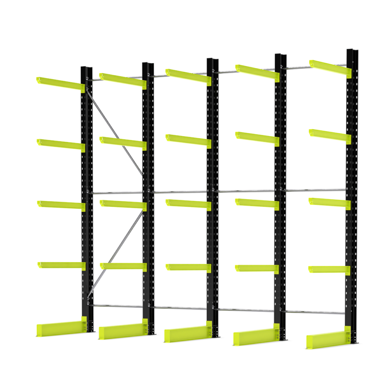 Draagarmstelling inhaak zwaar Hoogte 4500mm Arm 4x 1200mm Lengte 5000mm Enkelzijdig