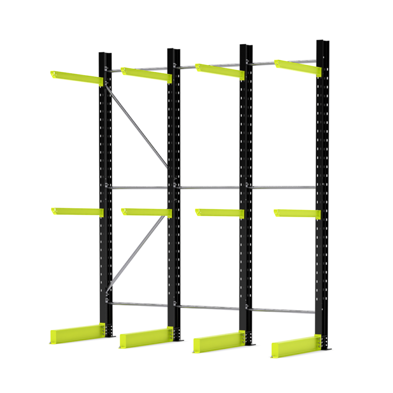 Draagarmstelling inhaak medium Hoogte 3500mm Arm 2x 1000mm Lengte 3000mm Enkelzijdig