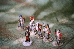 Elves on parade. I must admit I know next to nothing about Napoleonic uniforms, so I painted these based on the pictures on the game box.
