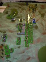 Greek line can't quite make it to contact, the inevitable clash is postponed a bit.