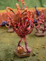 From the back. As you can see, the tentacle thing switches from dark red on the back to light orange at the tentacle tips. This is probably closest I've come to pulling off a blending effect.