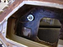 Gun mounting from the inside.